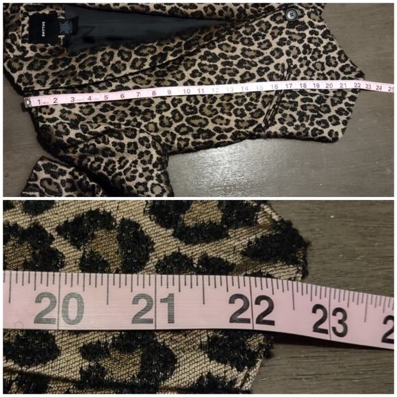 SMYTHE Anytime Leopard Jacquard Blazer Size 2 Animal Print - Picture 9 of 16